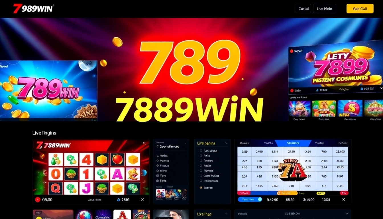 789win online casino dashboard featuring slot machines and live betting for engaging gameplay experiences.