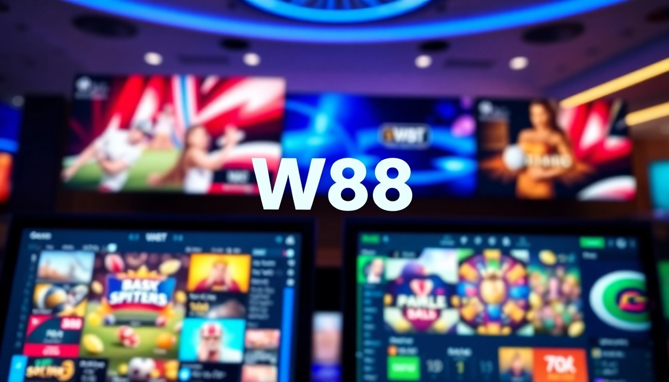 W88 online betting platform showcasing sports betting and casino games with vibrant visuals for engagement