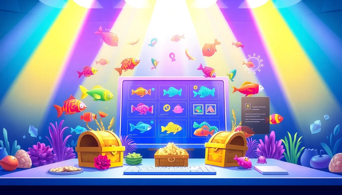 https://32win.social/ showcasing a dynamic online gaming scene with colorful fish and treasure hunting theme for casino enthusiasts.