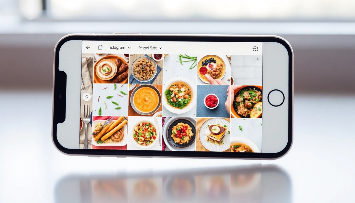 Save recipes from Instagram easily with this intuitive app showcasing a user saving a colorful recipe post on their smartphone.