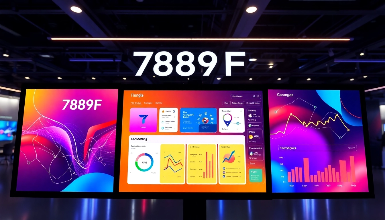 789F online platform interface demonstrating cutting-edge user experience and digital branding with vibrant visuals and intuitive navigation.