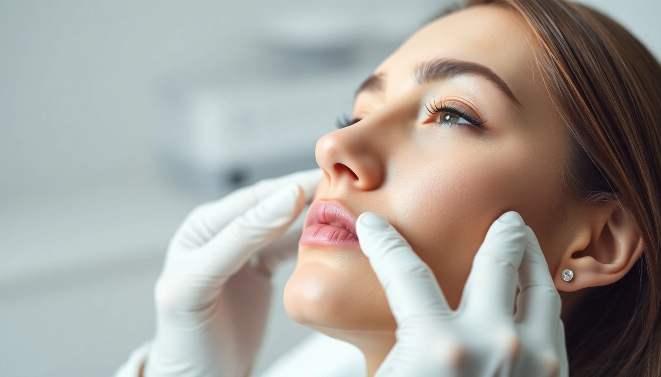 Botox Behandlung procedure focused on facial rejuvenation with a clear view of patient and practitioner.