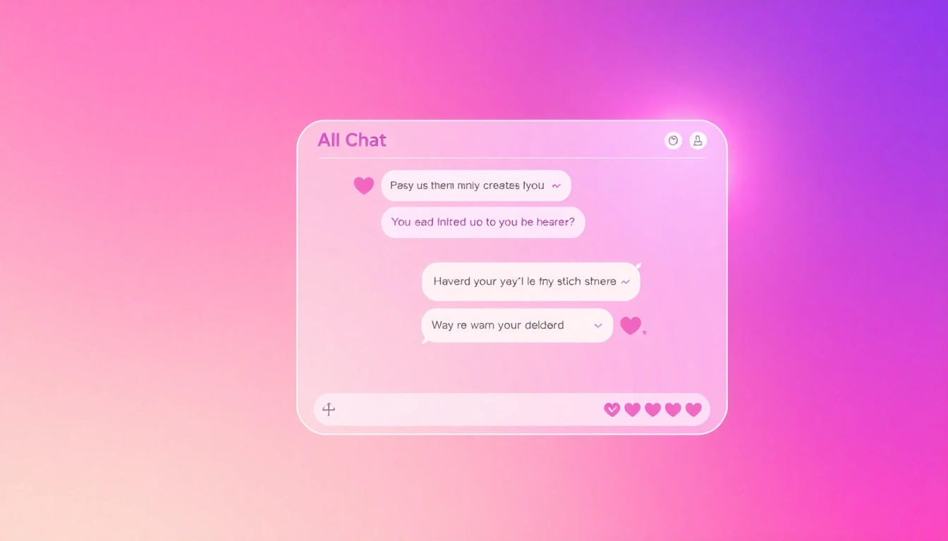 Illustration of an AI chat platform interface with playful messages.