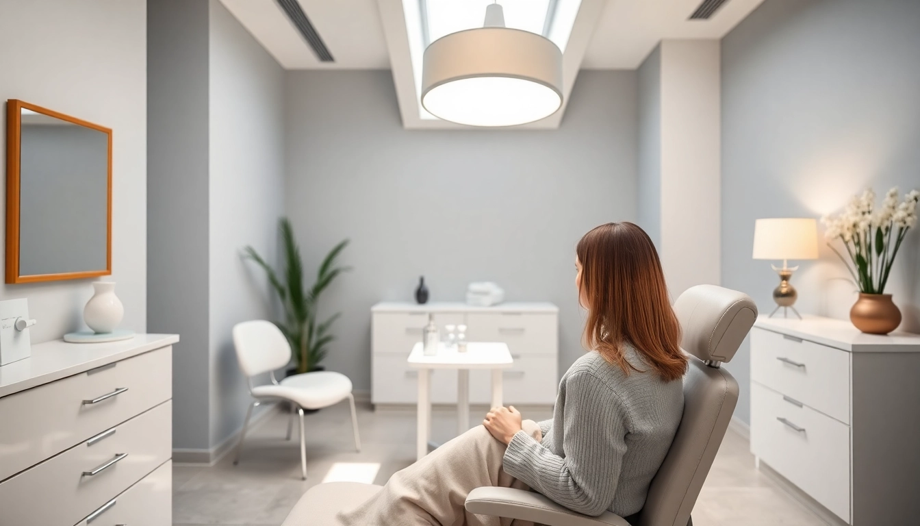 Consultation for botox zuerich behandlung in a serene clinic setting with soft lighting.