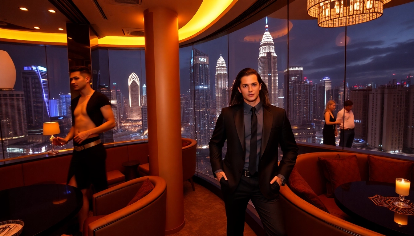 KL ESCORT professional and glamorous escort service lounge in Kuala Lumpur with elegant decor and stylish models.