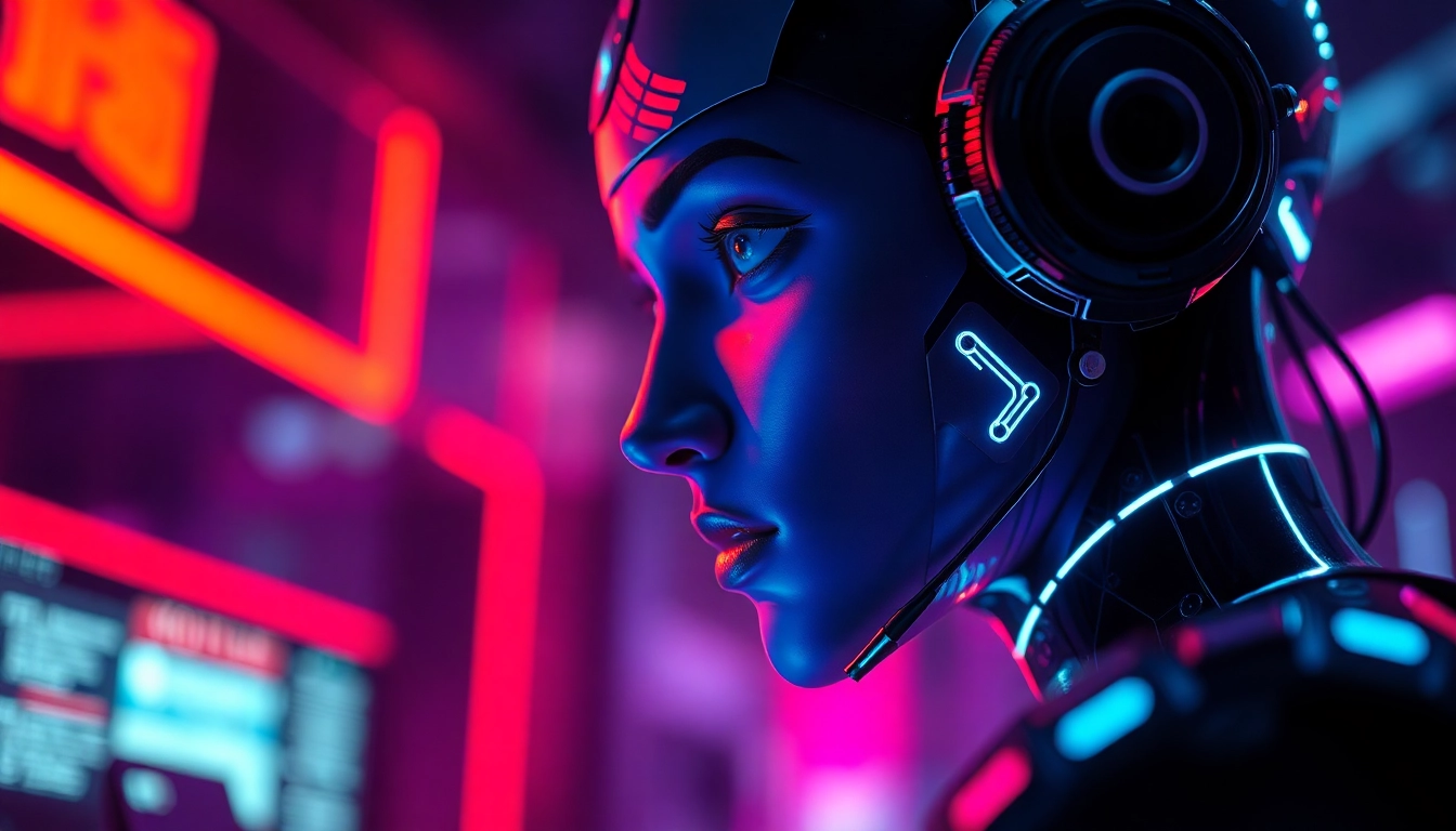 Engaging nsfw ai chat scene with a digital avatar showcasing raw, unfiltered conversation in a dark, neon-lit environment for accessible screen readers.