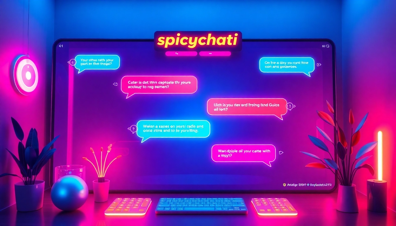 Interactive spicychatai AI chat app in use, showing natural conversation and visual elements, highlighting privacy and realism, engaging for users seeking spice and fun.