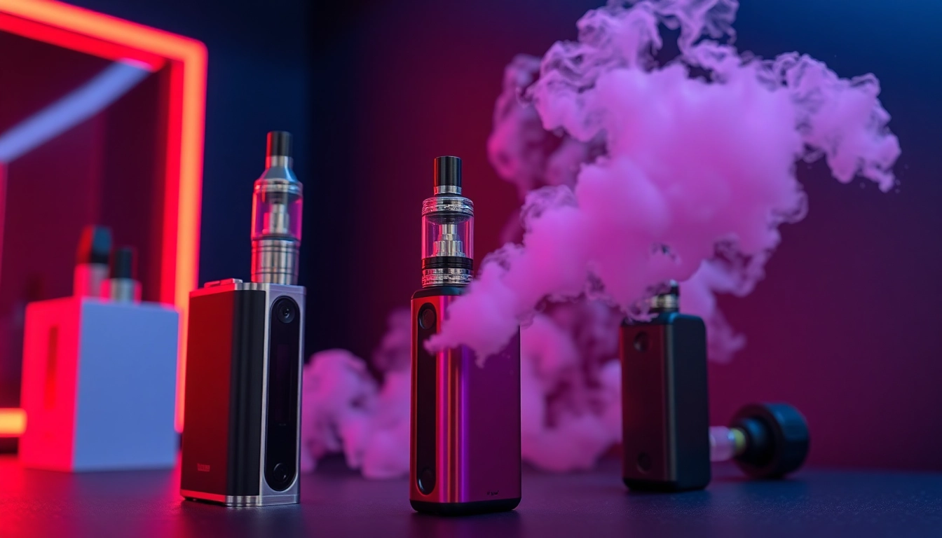 Vape devices and flavorful vapor clouds demonstrating modern vaping technology for adult users