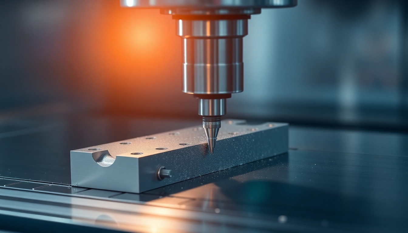 Professional industrial setting demonstrating frezowanie CNC for aluminum parts with