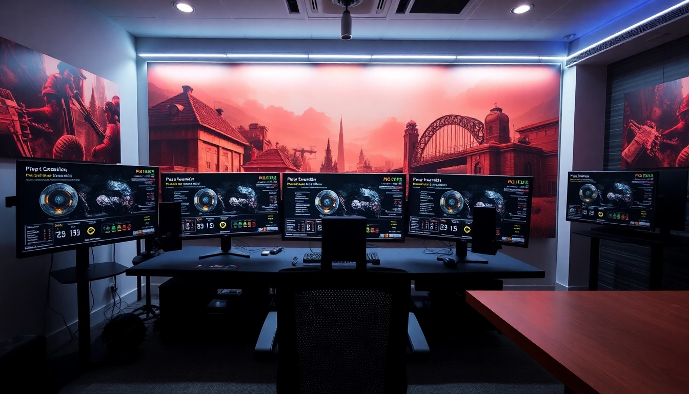 Professional CS teste settings with gaming monitors and ping analysis for optimal gameplay