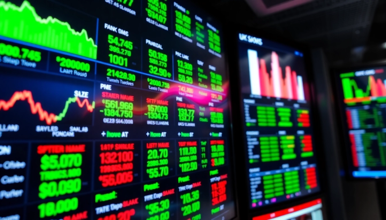 UK Stock and Share News insights displayed on professional financial dashboard with stock