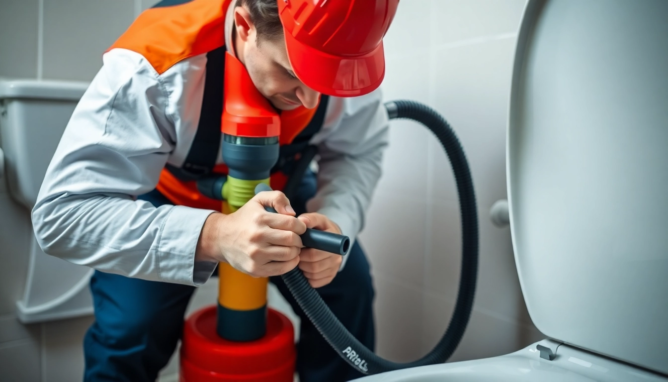 Professional team providing efficient with modern equipment to resolve toilet blockages swiftly