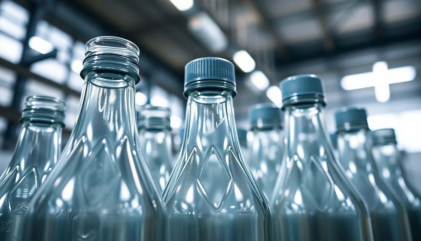 High-quality polietilen sise being filled with liquid in a modern factory setting for industrial use